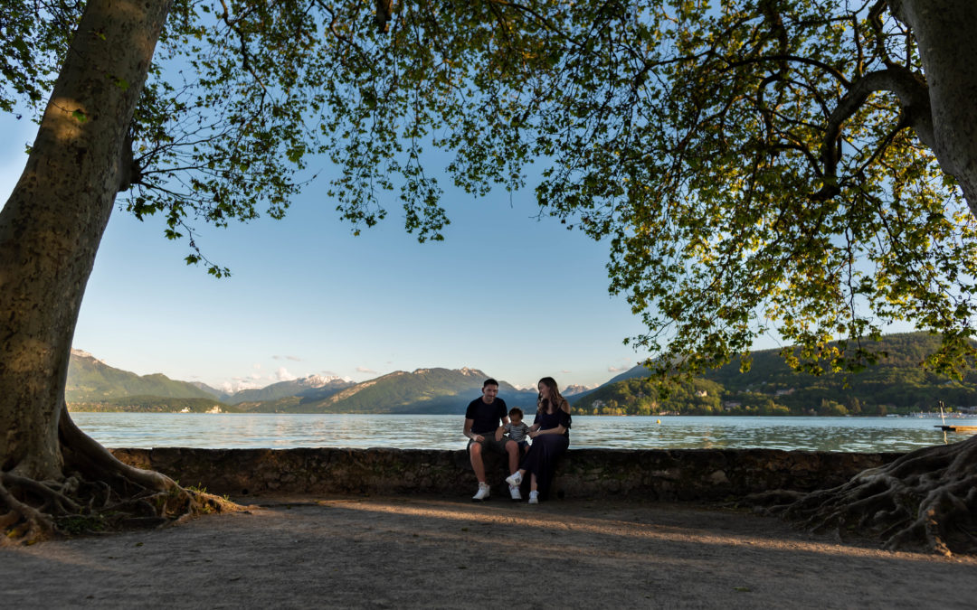 Photos de famille au lac d’Annecy